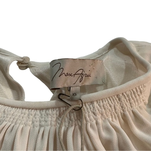 Max Azria Women Cream Lace Wing Mini Dress Gown Sz XS Elastic Stretch Waist NWT - Picture 6 of 15